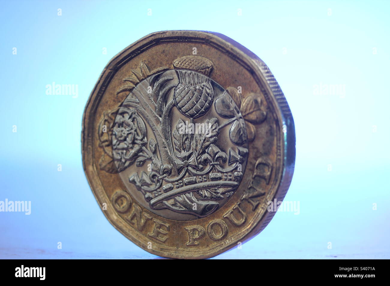One pound coin Stock Photo - Alamy
