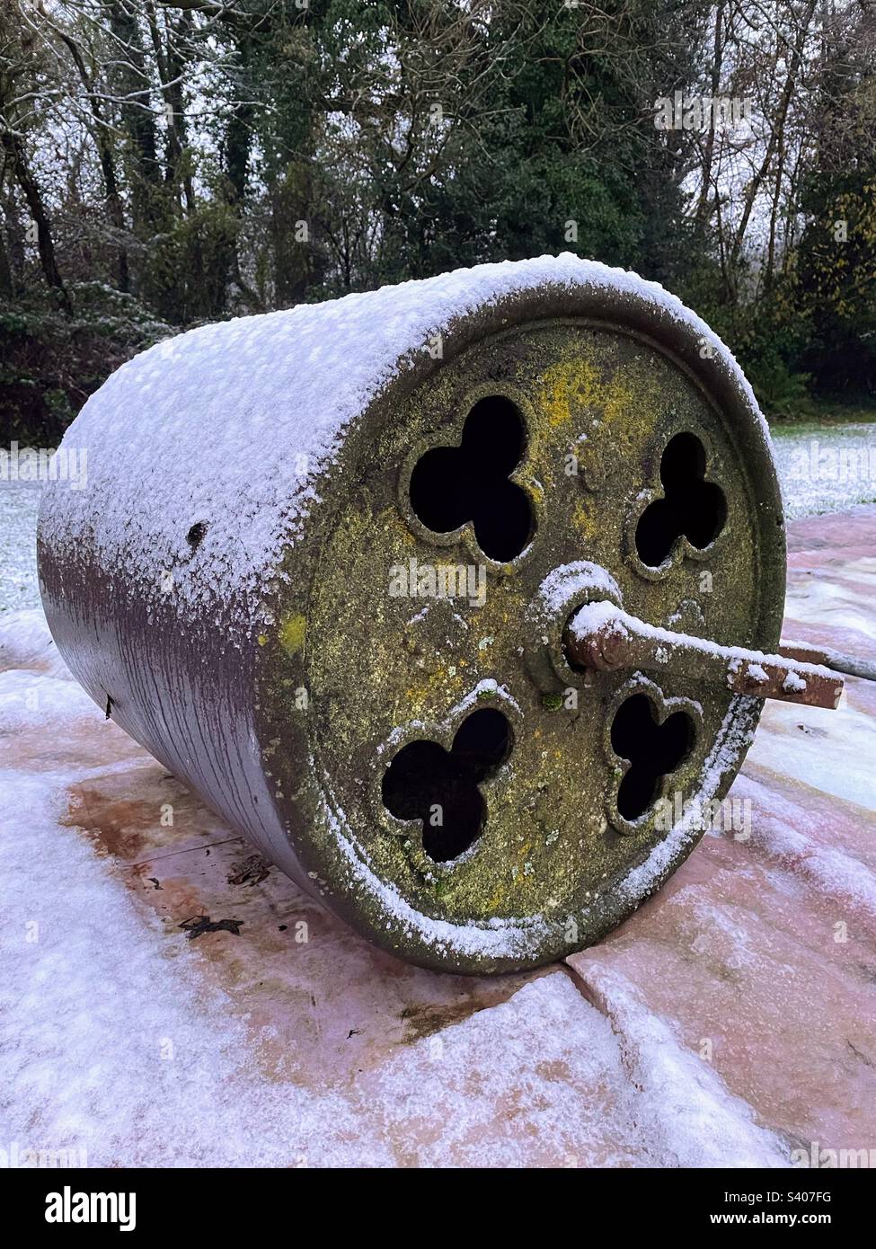 Winter at the cricket nets - Smartphone Captured Stock Image