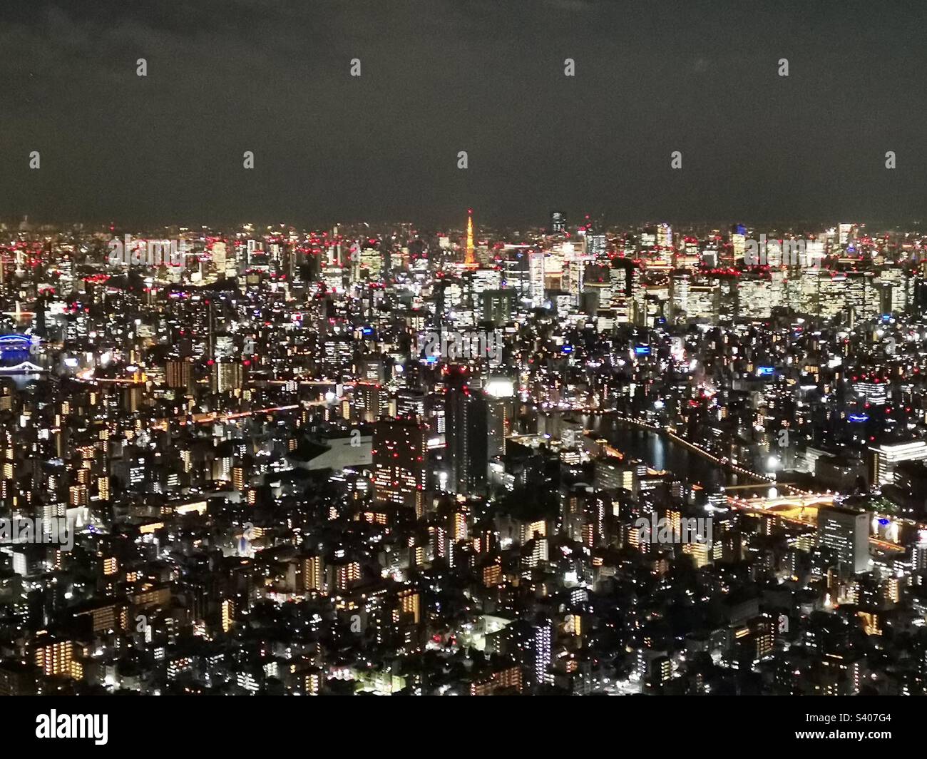 Tokyo at night. - Smartphone Captured Stock Image