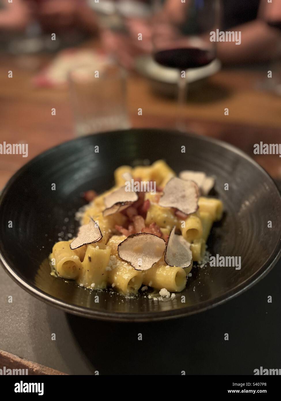 Italian food with truffles; Rome, Italy Stock Photo Alamy