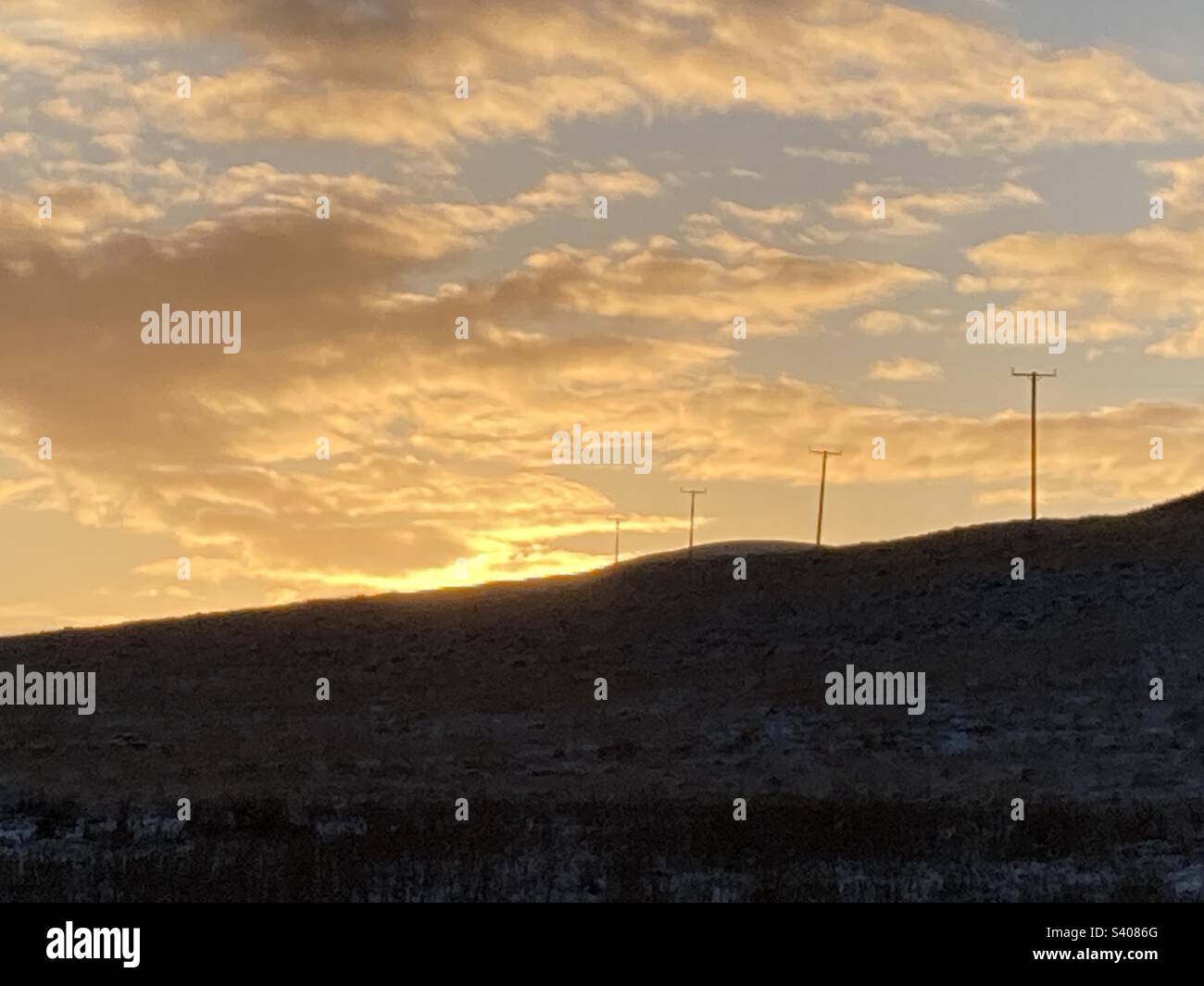Winter sunset. - Smartphone Captured Stock Image