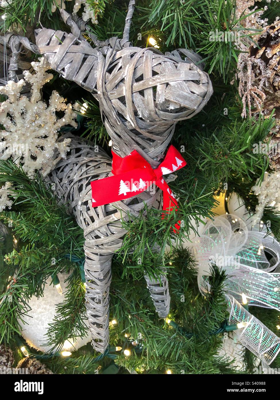 Handcrafted deer Christmas ornament. - Smartphone Captured Stock Image