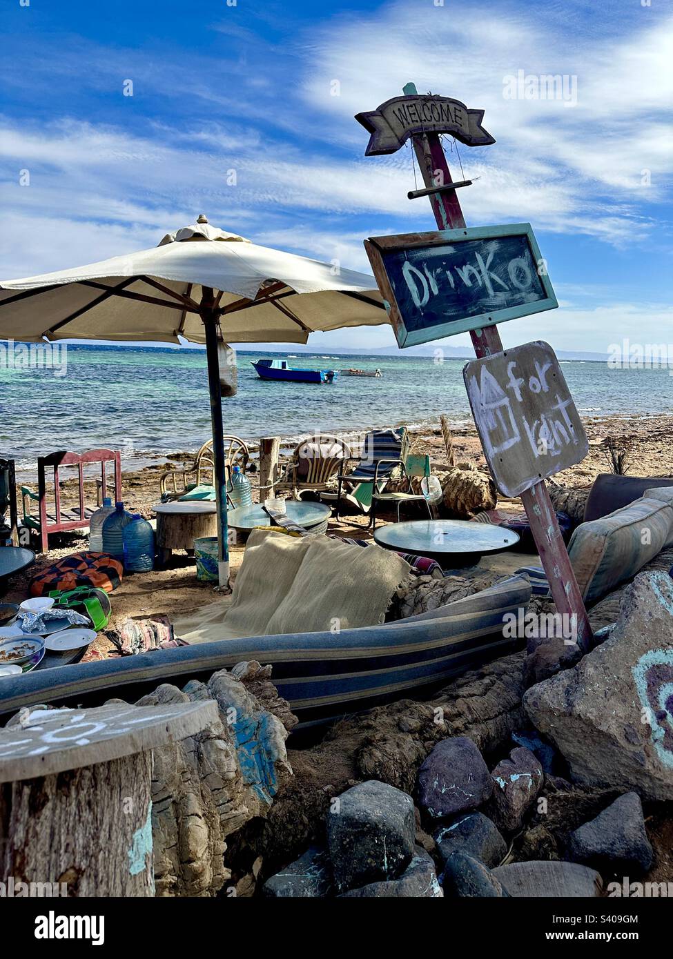 Beach Bar in Dahab, Sinai, Egypt Stock Photo Alamy