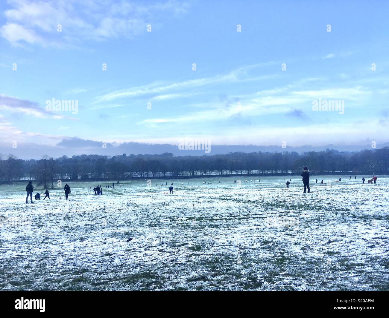 Winter fun in the snow - Smartphone Captured Stock Image