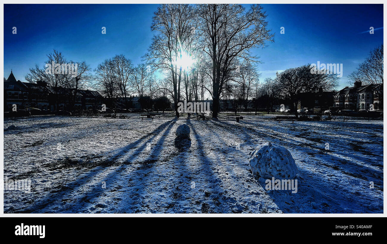 Low winter sun. - Smartphone Captured Stock Image