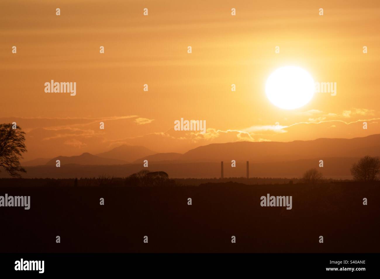 East Lothian Sunset. - Smartphone Captured Stock Image