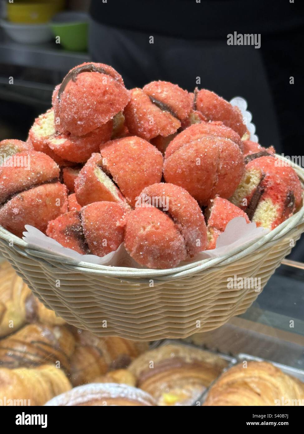 Sweet peaches at the bar - Smartphone Captured Stock Image