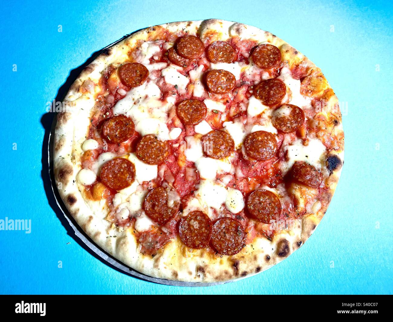 Pepperoni pizza - Smartphone Captured Stock Image