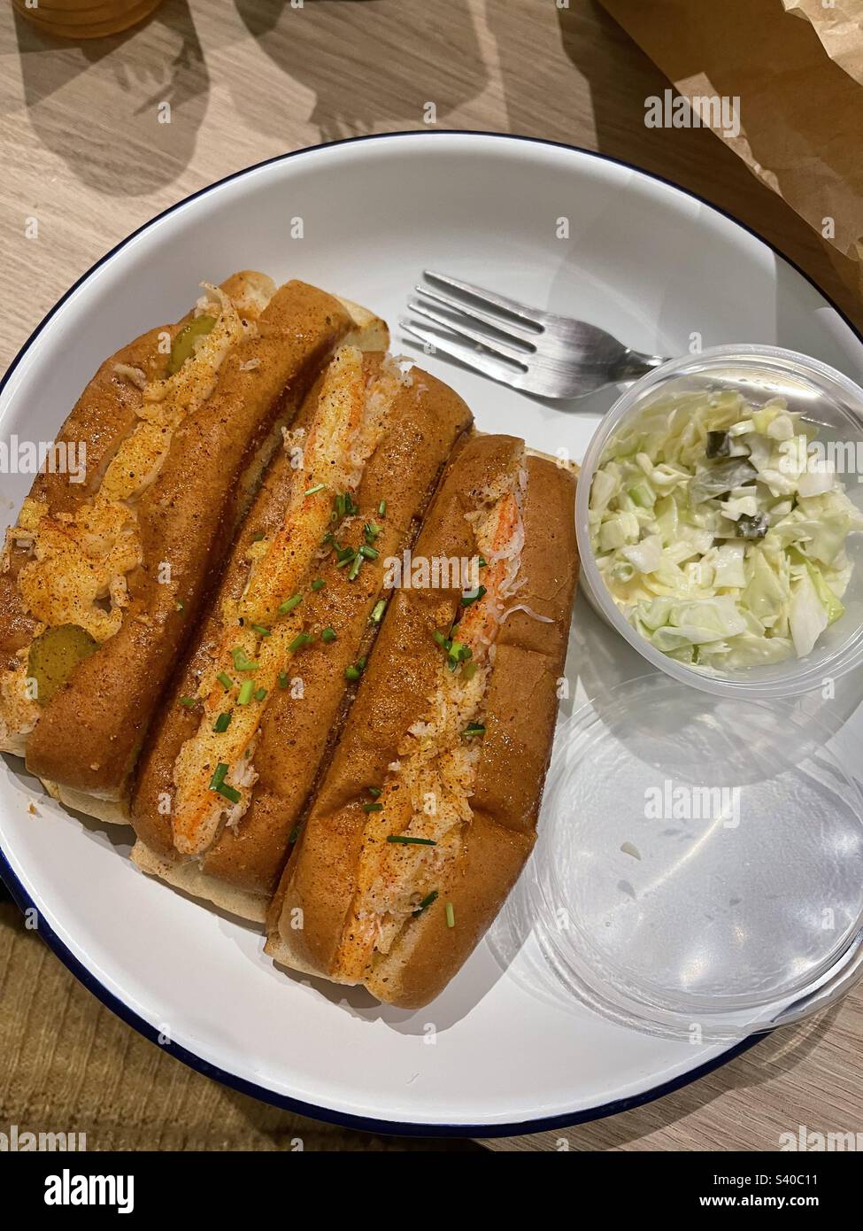 Lobster roll and snow crab rolls Stock Photo Alamy