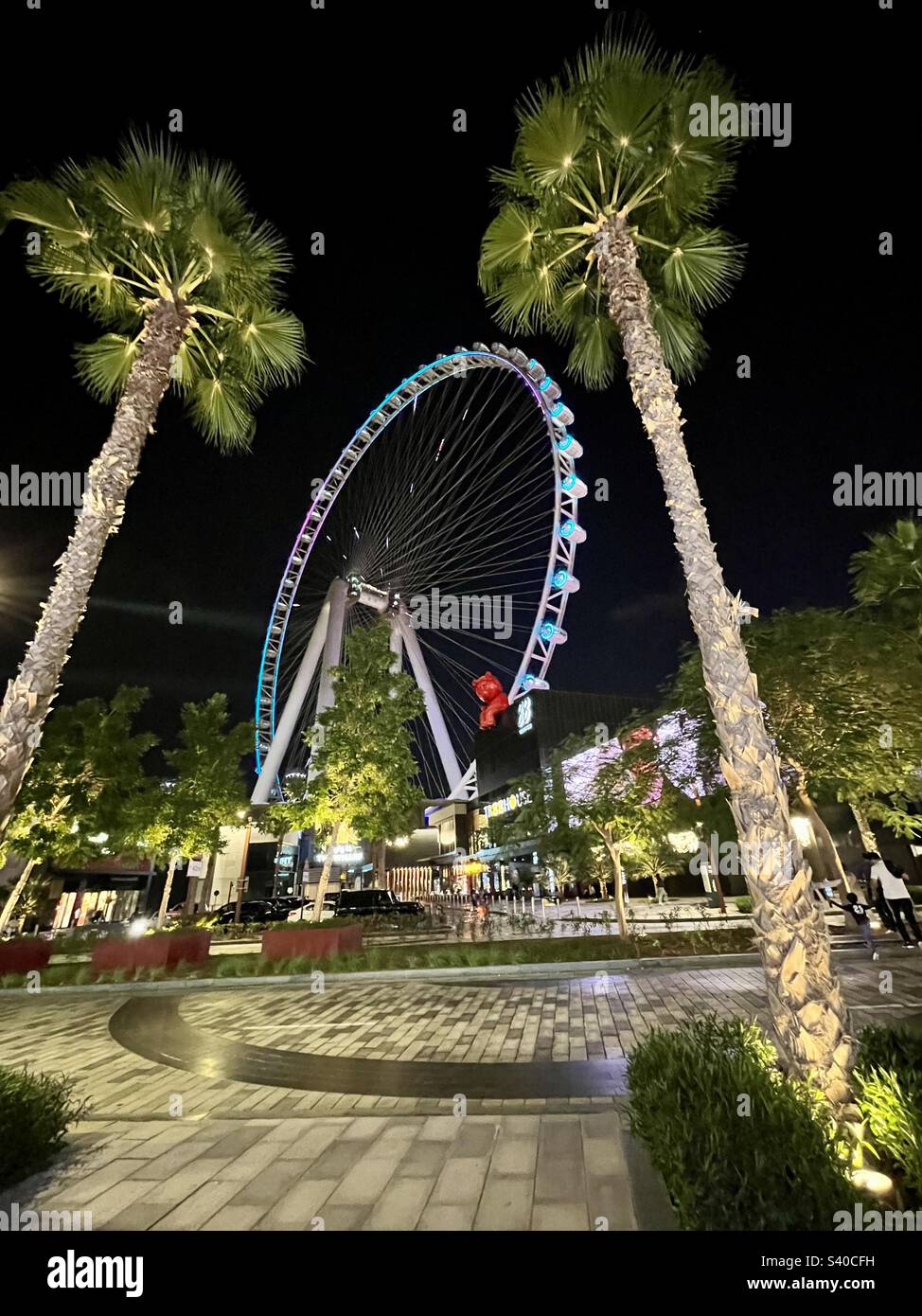 Midnight stroll at Bluewaters Island, Dubai. - Smartphone Captured Stock Image