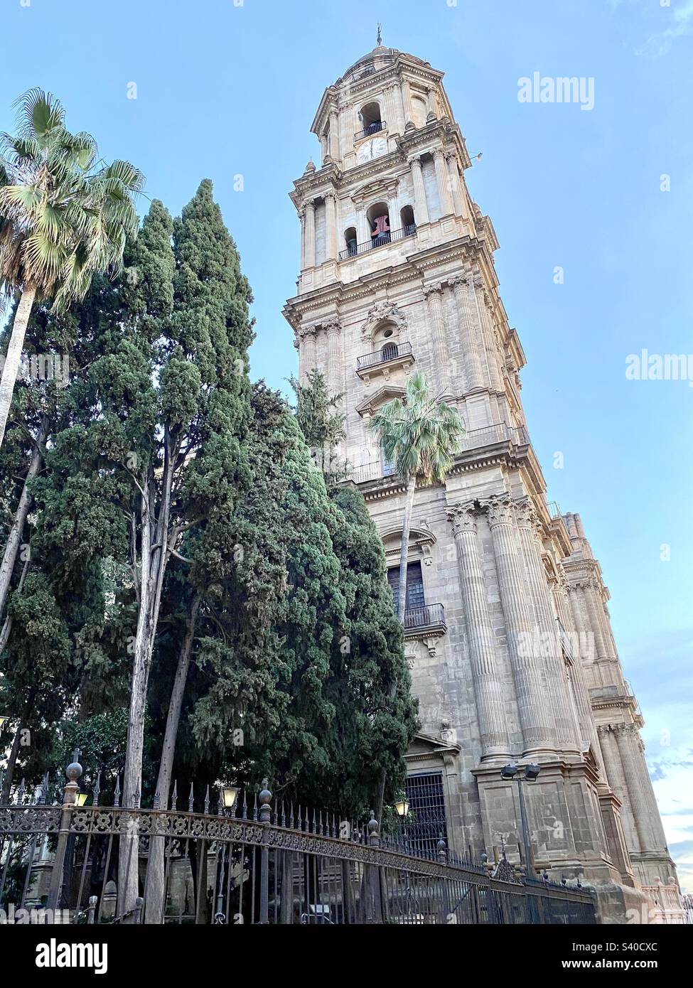 The North tower of Malaga Cathedral - Smartphone Captured Stock Image