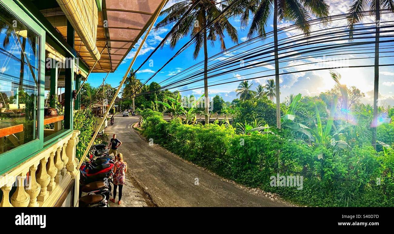 View from the Muse cafe in Ubud Bali - Smartphone Captured Stock Image