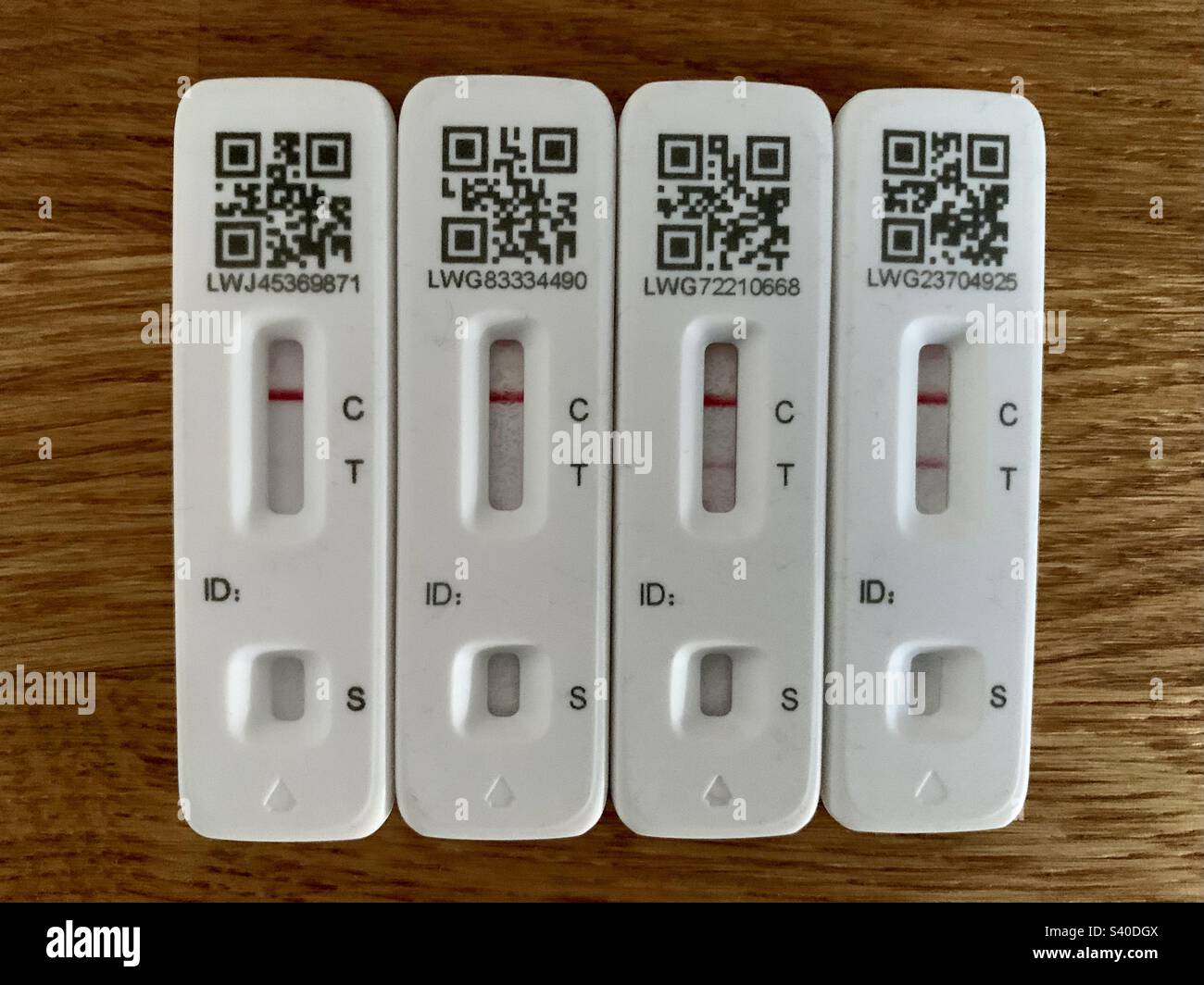 Covid positive tests - Smartphone Captured Stock Image