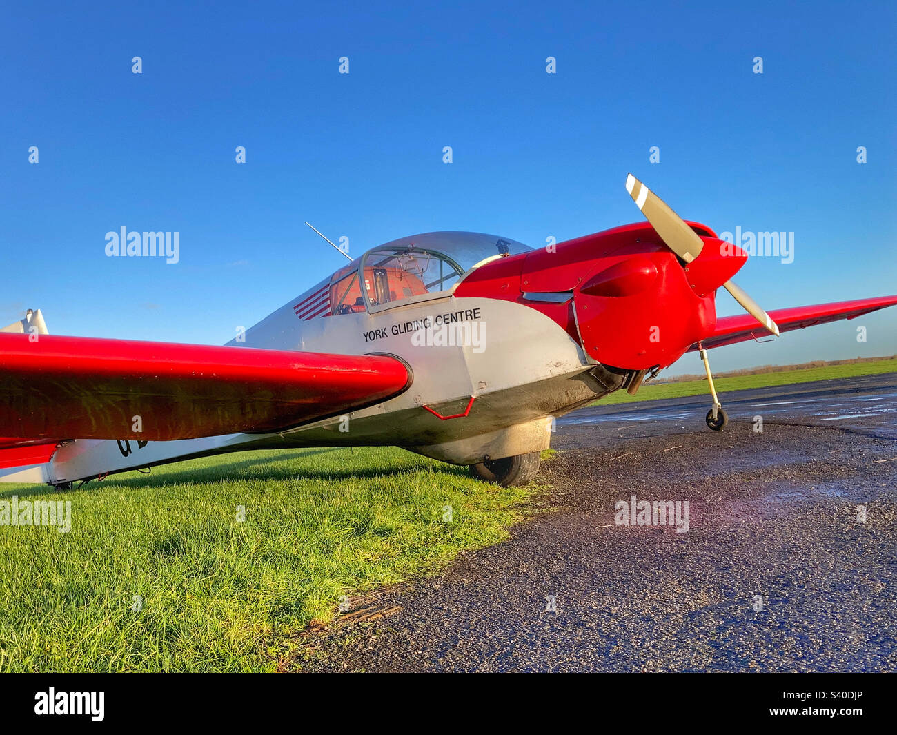 Slingsby T61F Venture T Mk 2 motor glider at York Gliding Centre Stock Photo