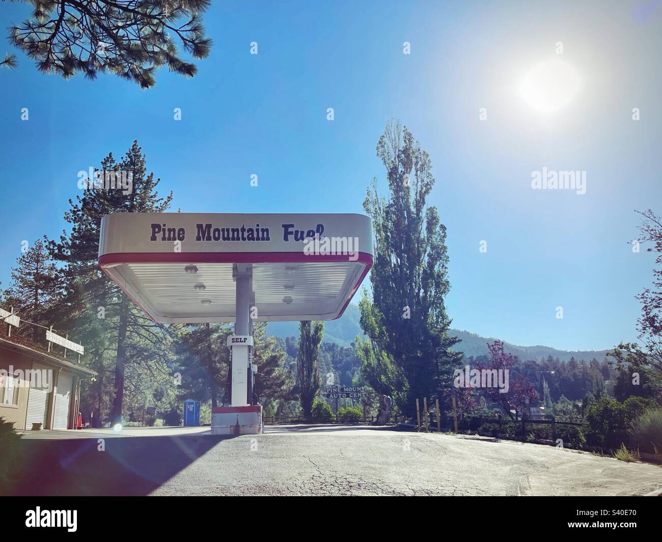 Gas station at the mountain station hires stock photography and images