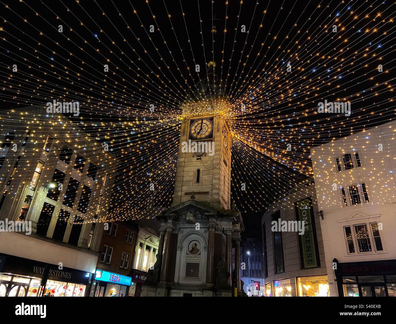 Christmas Lights in Brighton Stock Photo Alamy