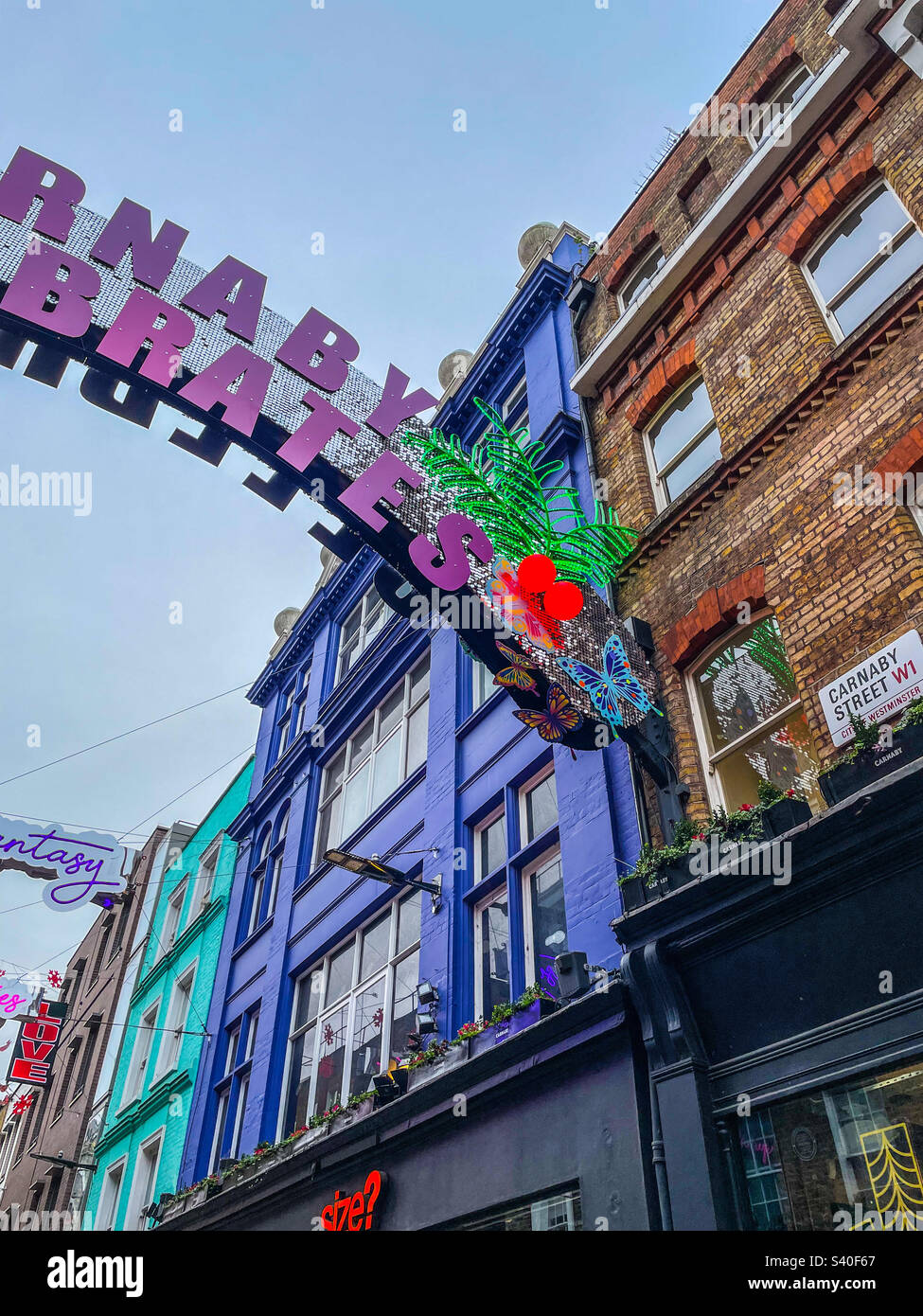 Carnaby Street Christmas Stock Photo