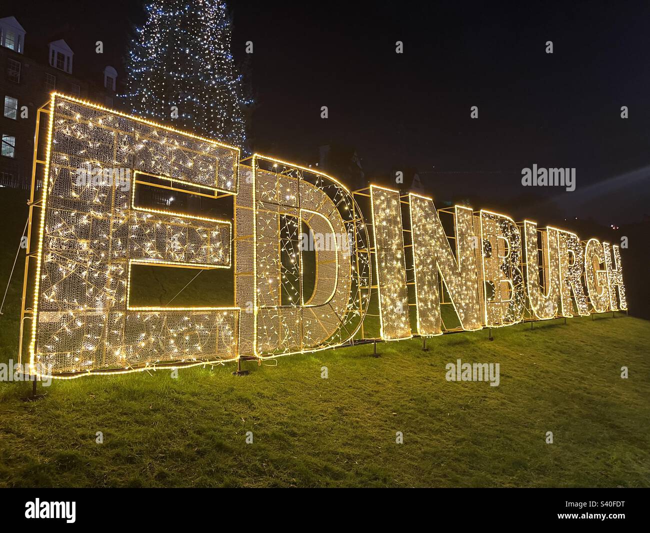 Edinburgh at Christmas Stock Photo Alamy
