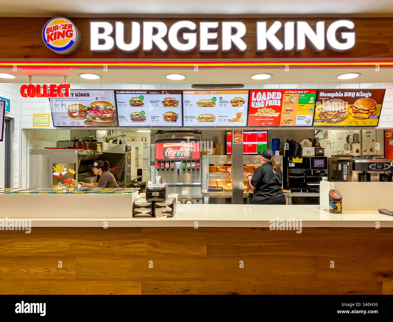 Burger Kong fast food outlet at Warwick Services on the M40 in England