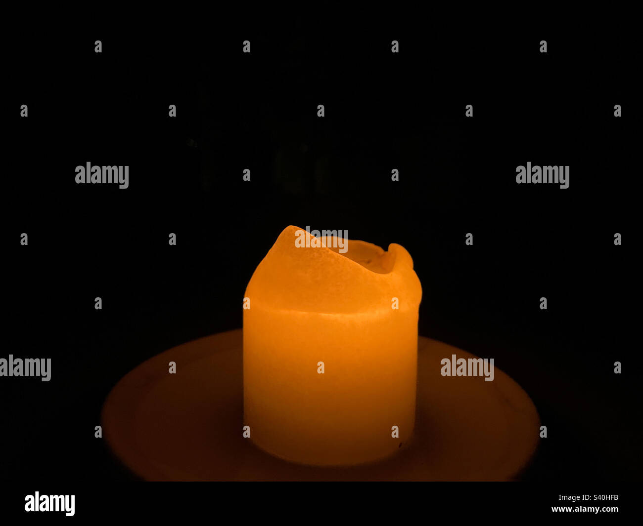 Candle in the dark room Stock Photo Alamy