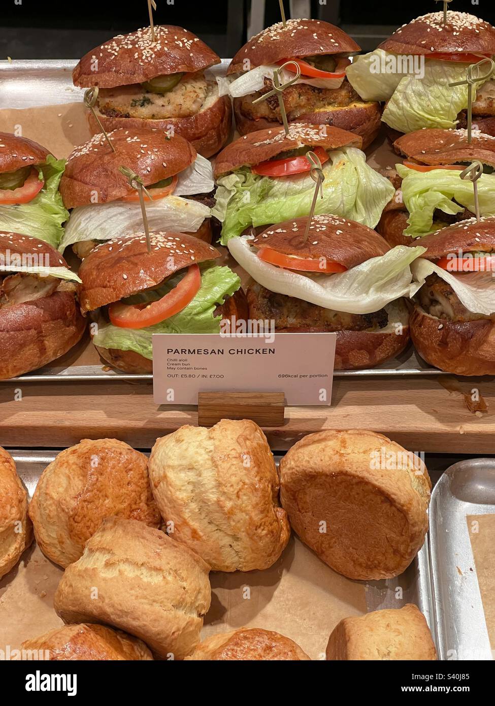 Gail’s bakery Parmesan chicken mini sandwich Stock Photo Alamy