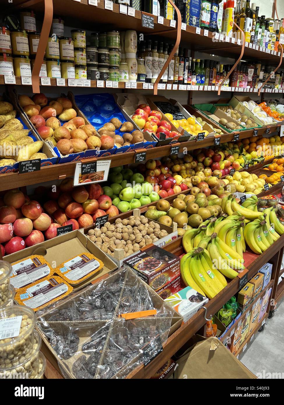 Fruit and veg in local artisan luxury independent greengrocers in