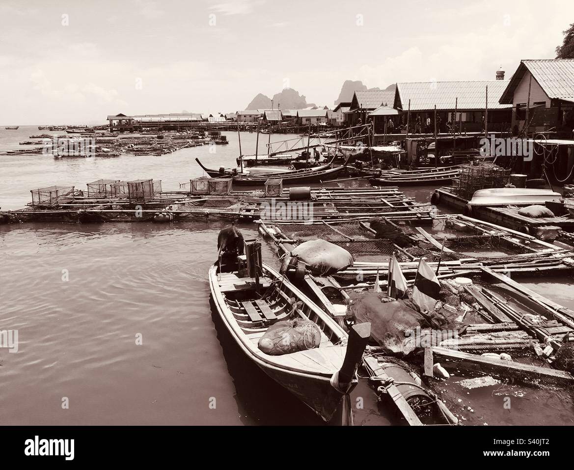 Muslim Sea Village, Thailand Stock Photo
