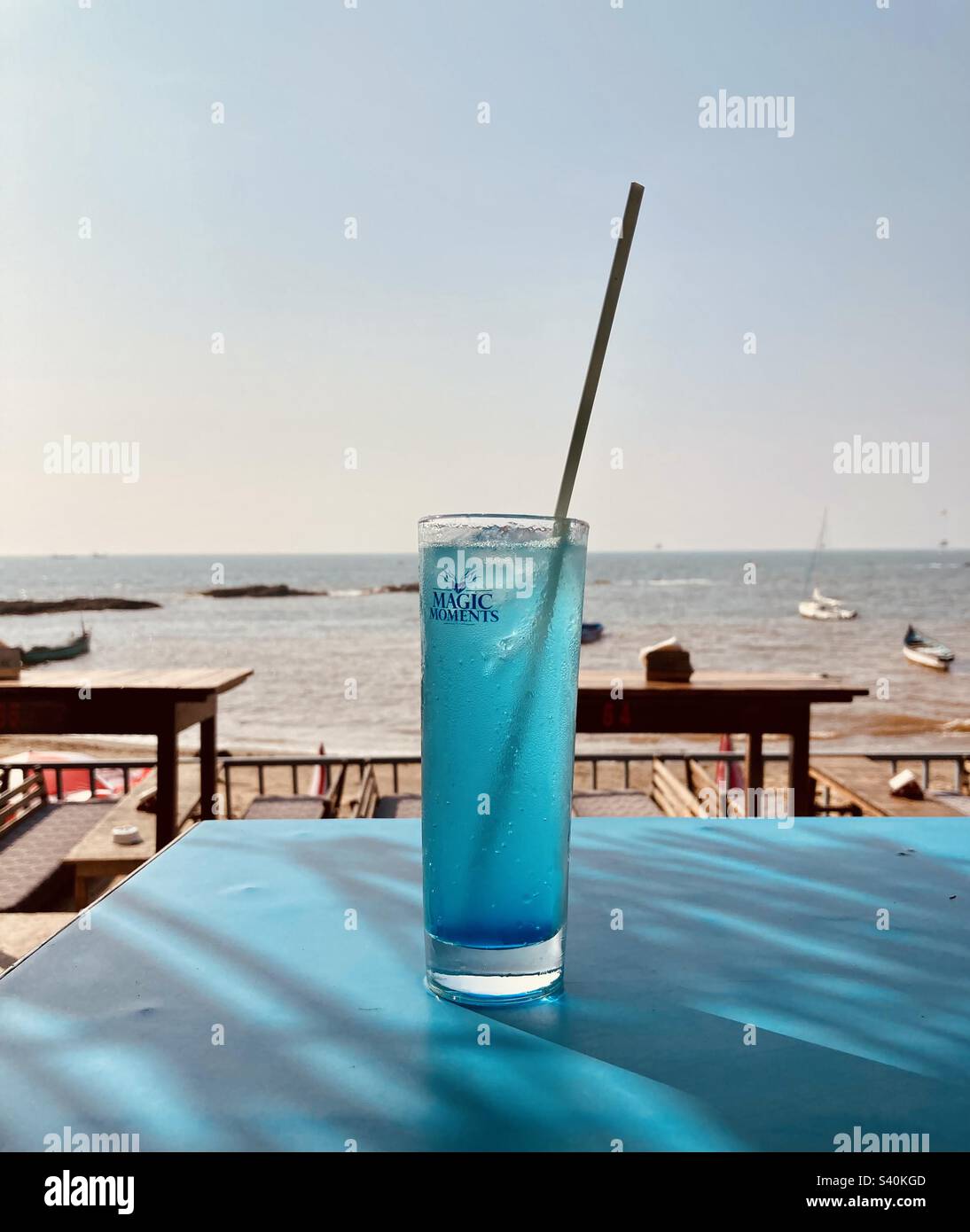 Lovely afternoon at a beach shack - Smartphone Captured Stock Image