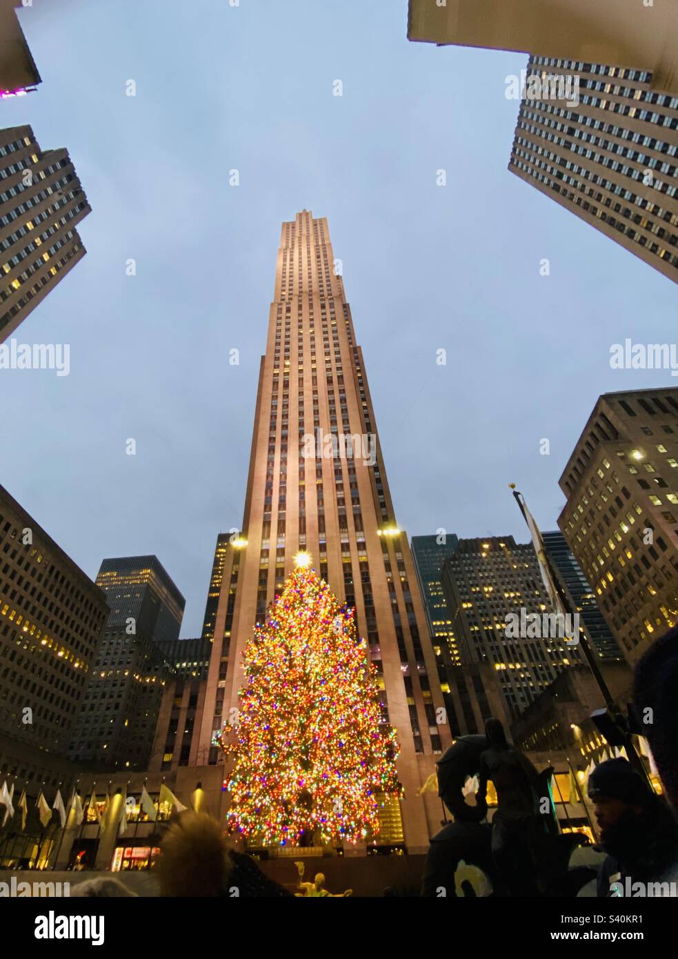 New York Christmas Tree at Rockefeller Center Stock Photo Alamy