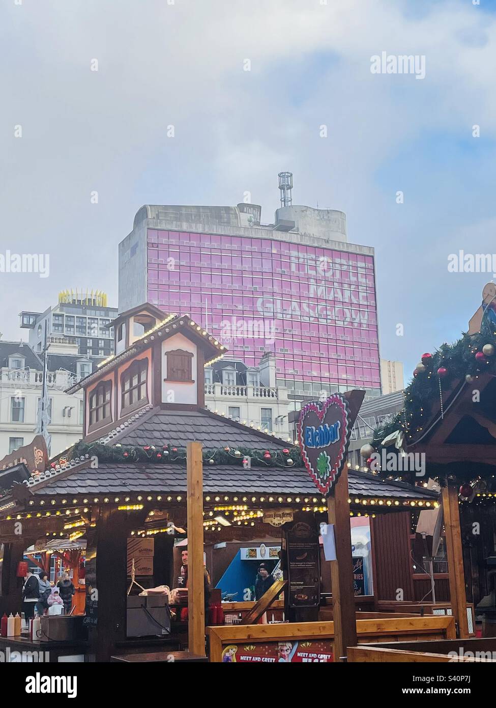 Glasgow Square Christmas Market Stock Photo Alamy