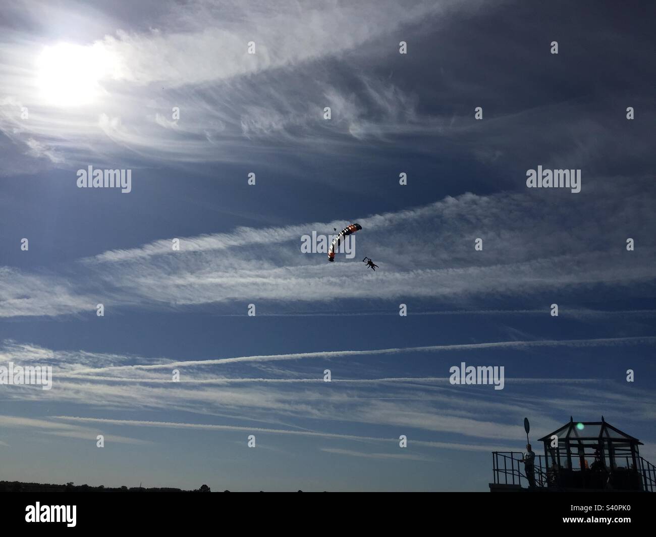 Skydiving, Hinton Airfield, Brackley, England, September 2019 Stock