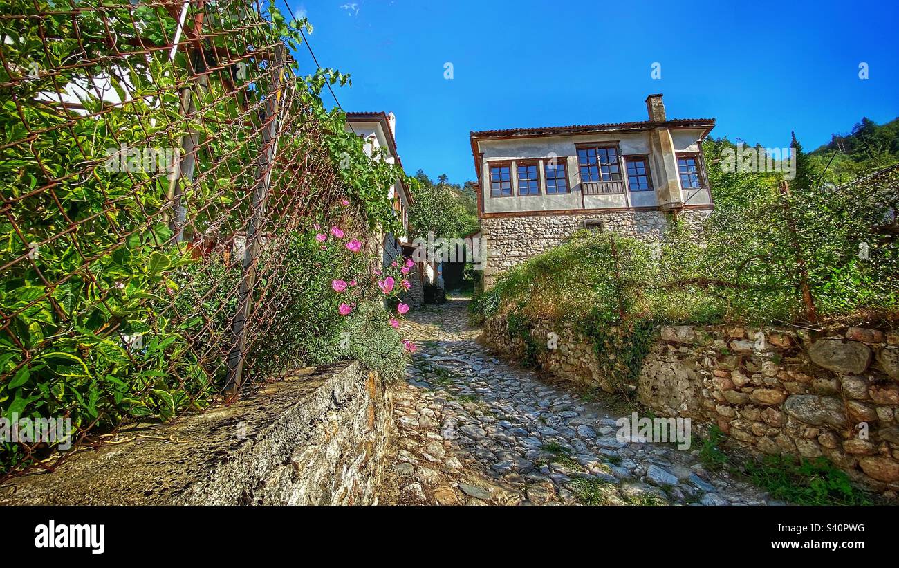Lovely streets of Melnik - Smartphone Captured Stock Image