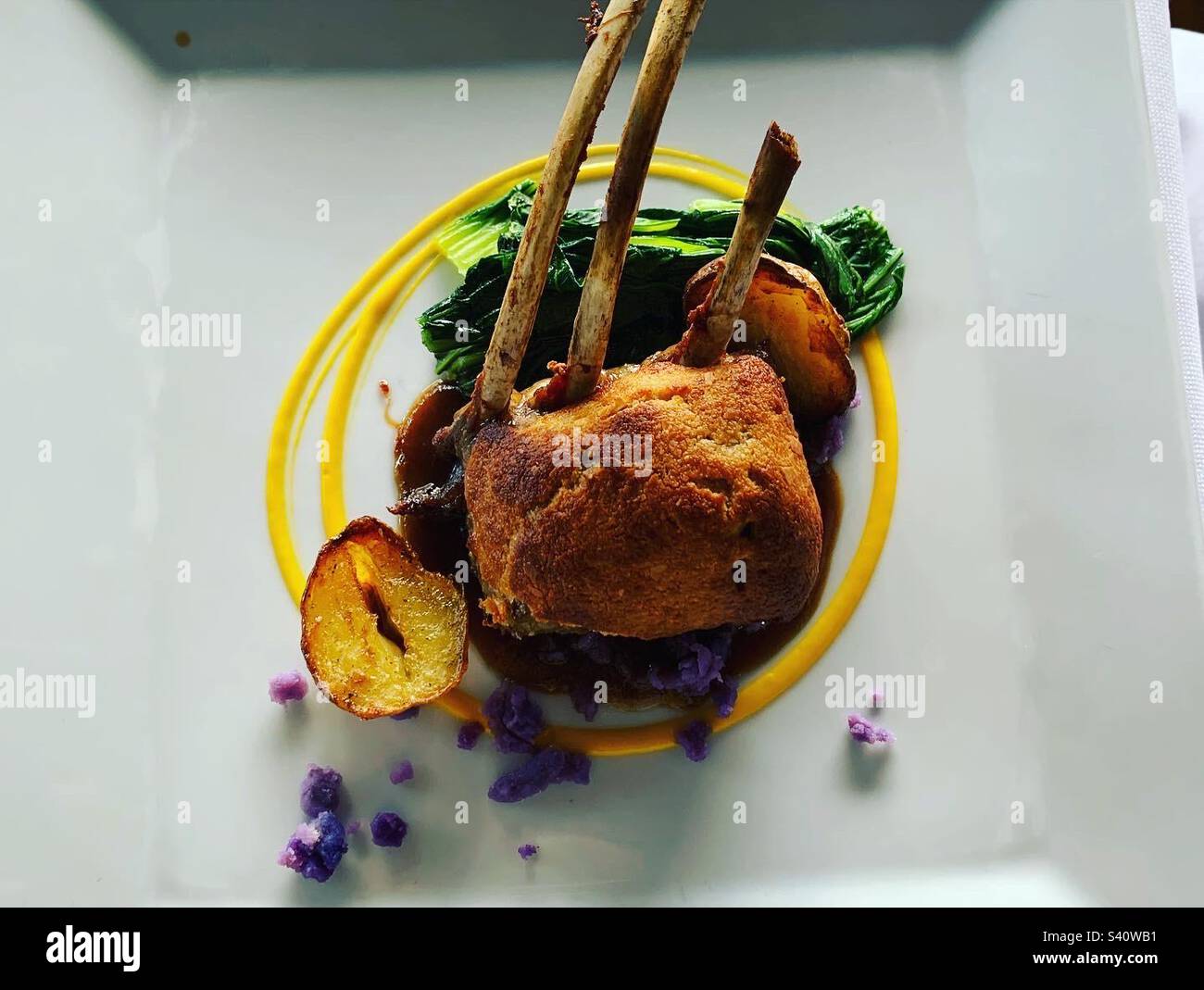 Food photography; High end cuisine; Gourmet; Restaurant; Delicious; Creative; Milan; Italy - Smartphone Captured Stock Image