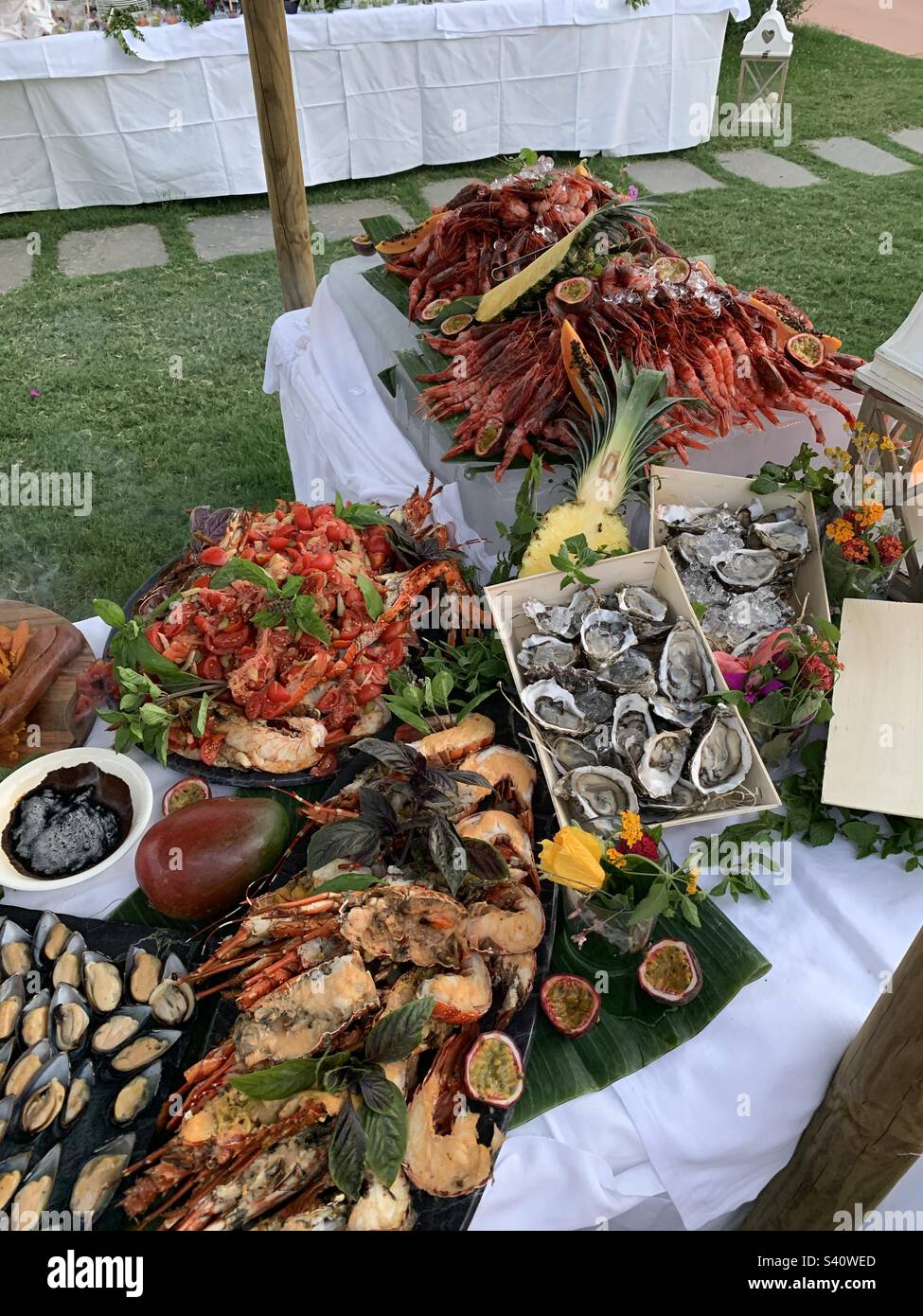 Food photography; Sea food; Delicious; Gourmet; Italy - Smartphone Captured Stock Image