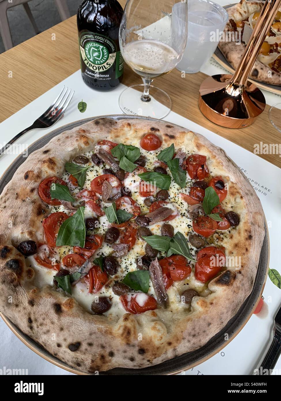 Pizza; Neapolitan Pizza; Food; Food photography; Milan; Italy Stock Photo