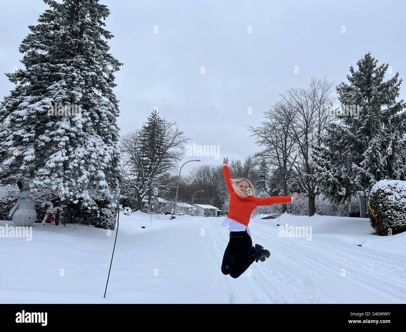 Winter in Lorraine, Quebec Stock Photo Alamy