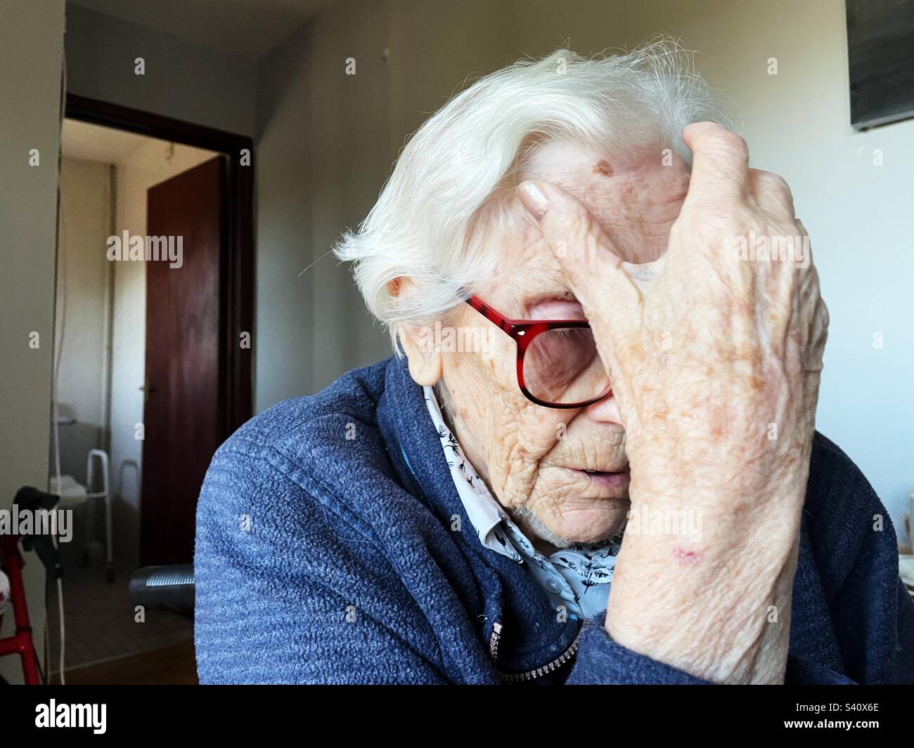 Old age pensioner - Smartphone Captured Stock Image