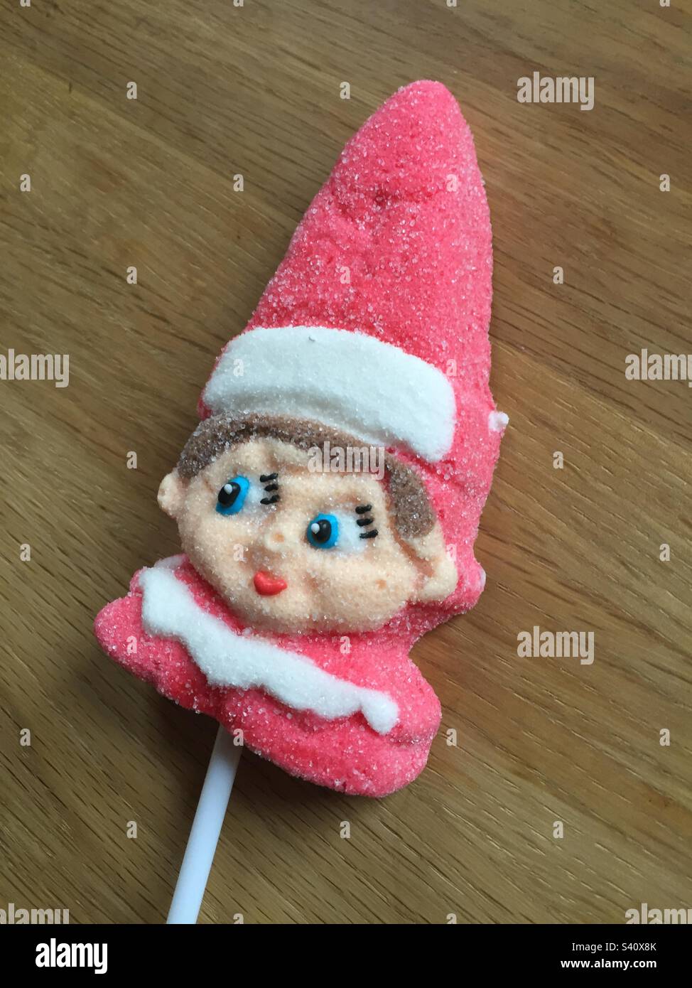 Candy Elf Lollipop made of sugar. - Smartphone Captured Stock Image