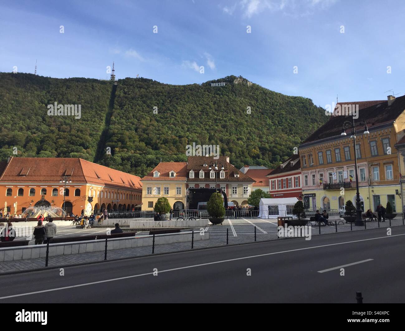 Brasov Romania, ancient city in Transylvania ringed by the Carpathian Mountains, September 2022. Stock Photo