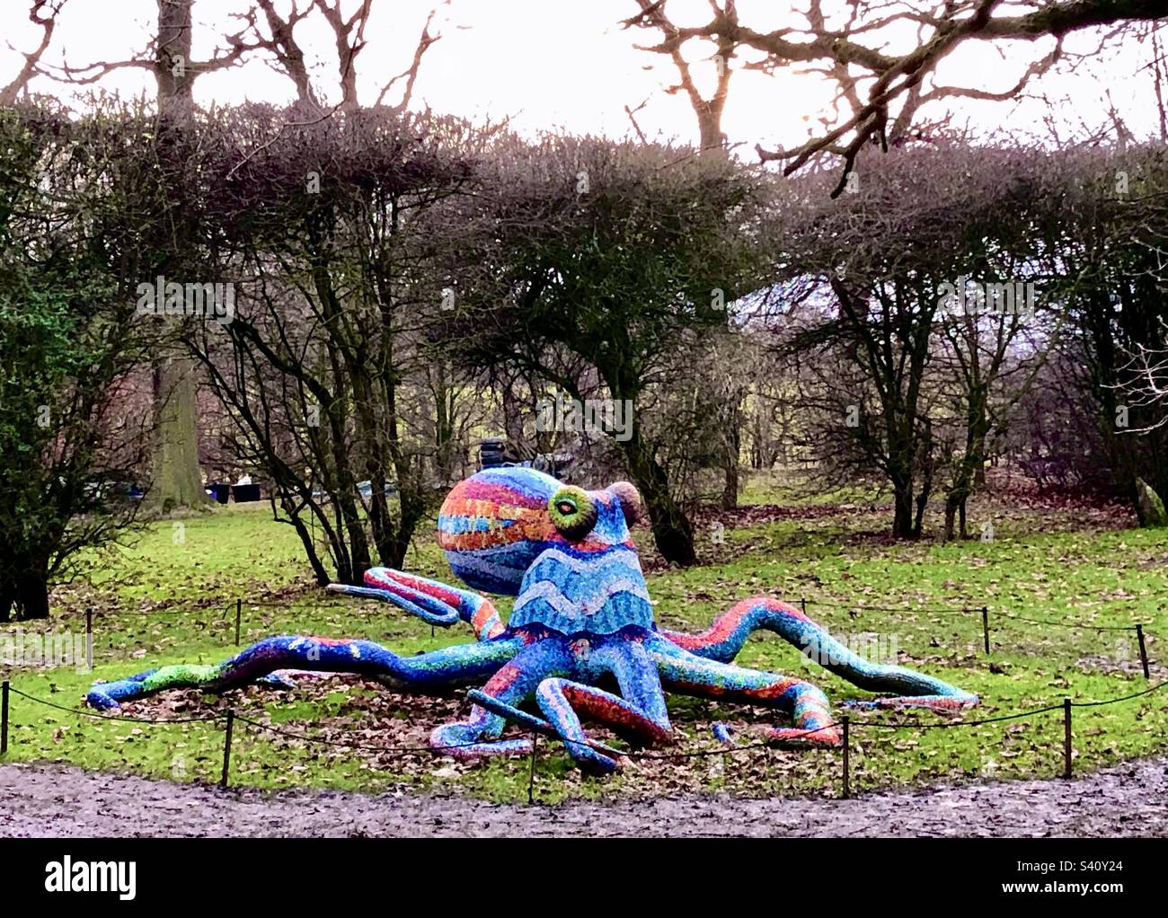 Yorkshire sculpture park - squid Stock Photo
