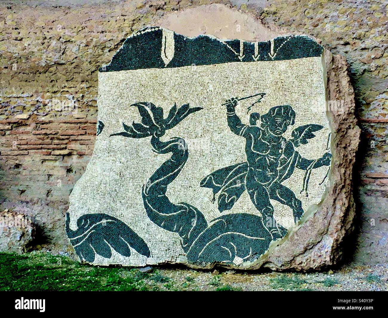 Roman baths mosaic Stock Photo - Alamy