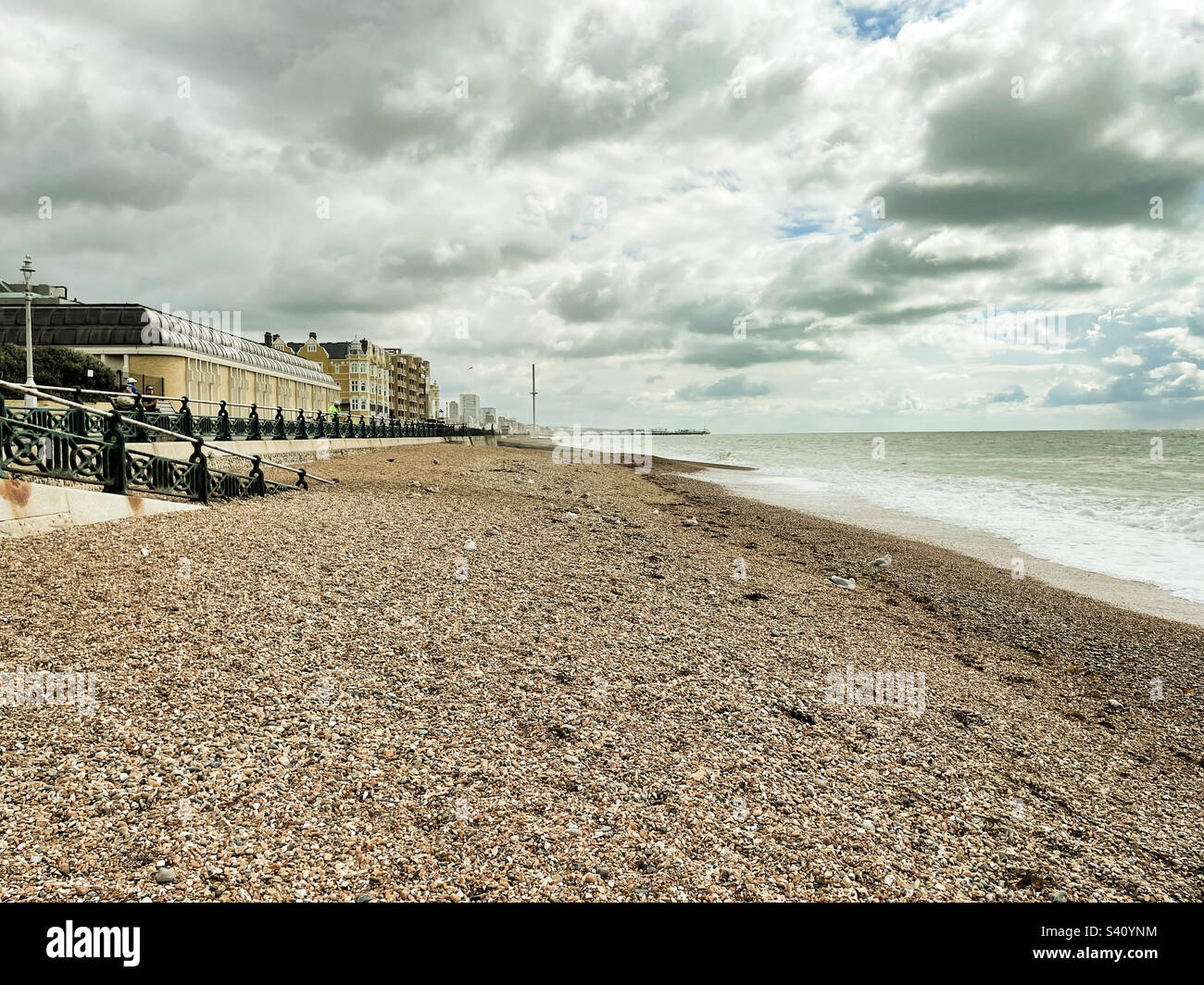 Hove beach, Sussex - Smartphone Captured Stock Image