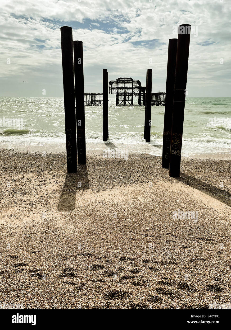 West pier, Brighton - Smartphone Captured Stock Image