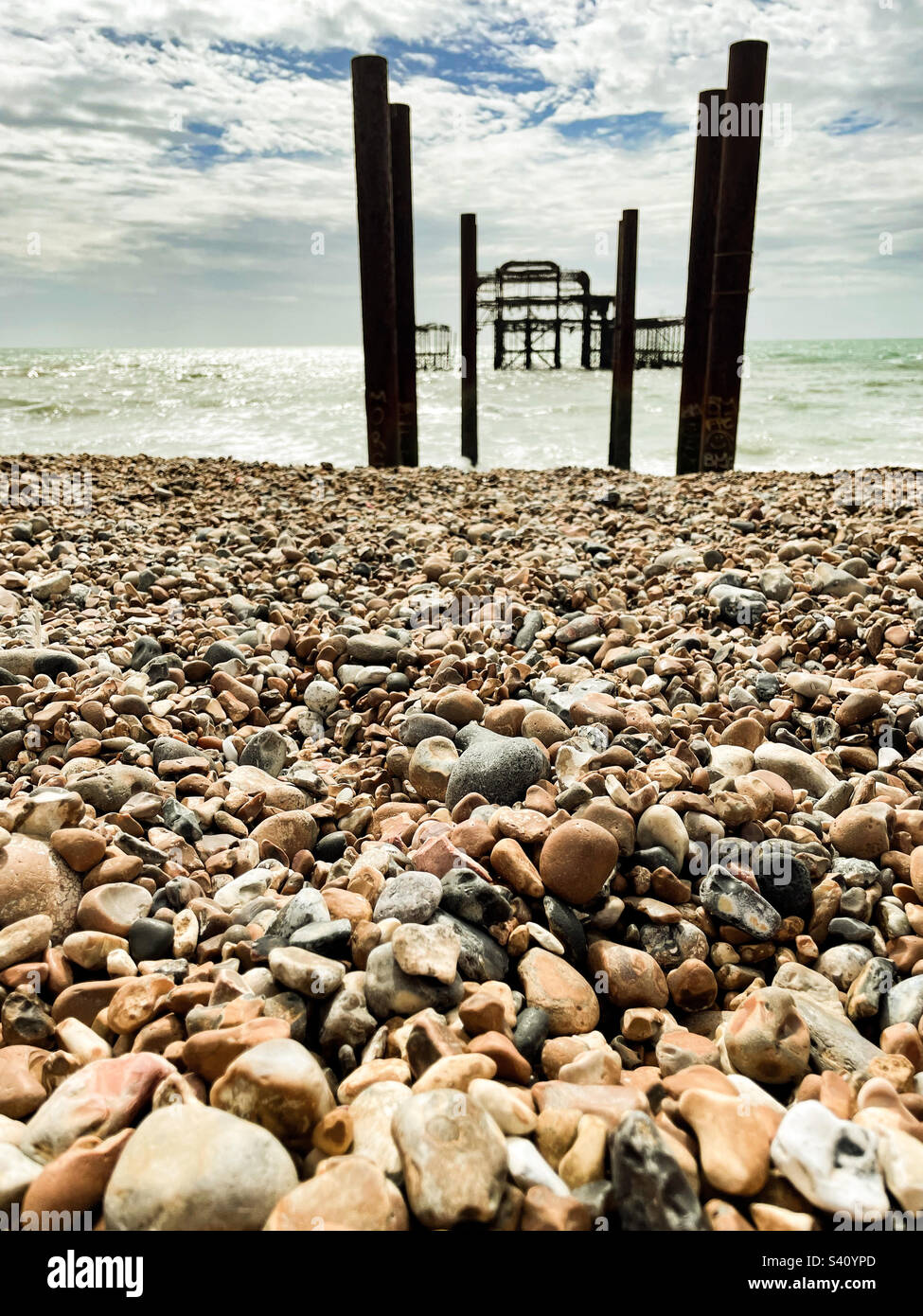 West pier, Brighton - Smartphone Captured Stock Image