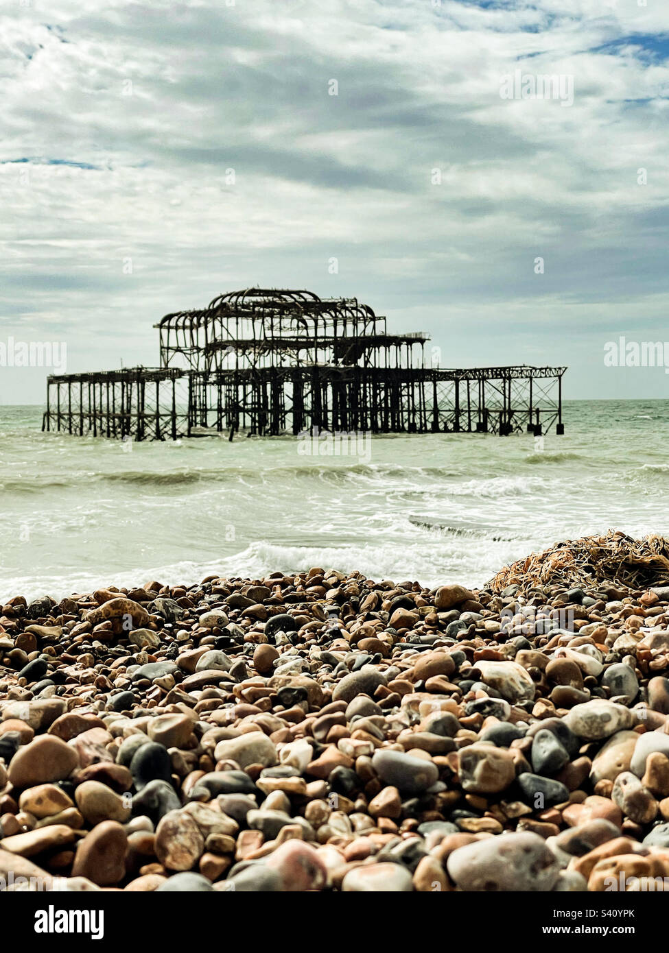 West pier, Brighton - Smartphone Captured Stock Image