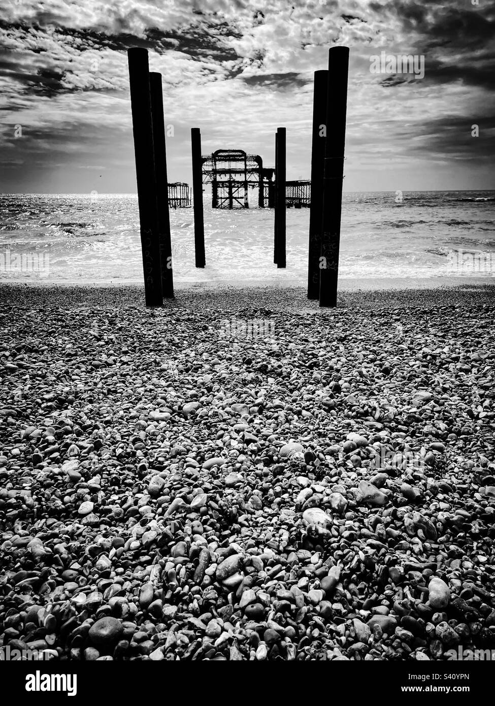 West pier, Brighton - Smartphone Captured Stock Image