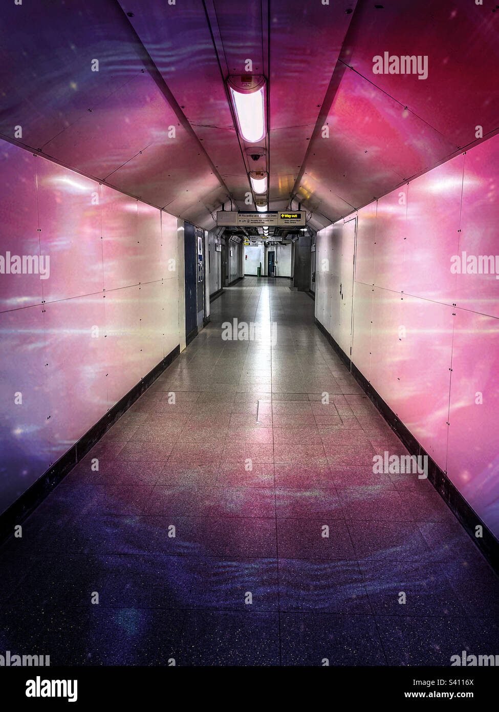 London Underground corridor Stock Photo Alamy