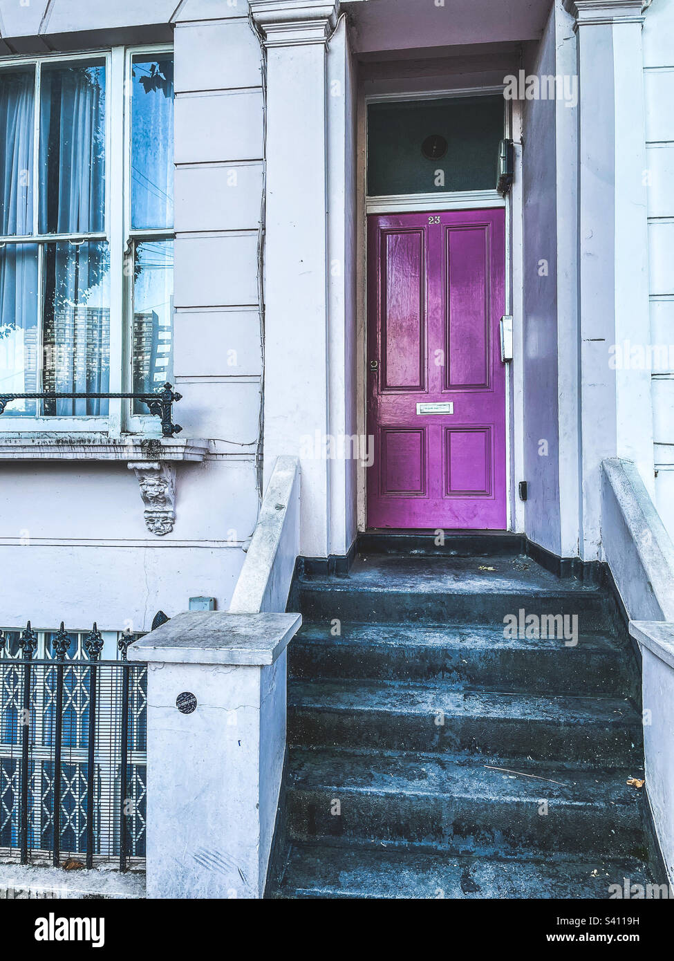 Typical Notting Hill front door, London Stock Photo Alamy