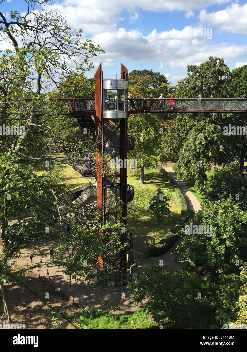 The Treetop Walkway at Kew Gardens, London, September 2015, Pic 31. Stock Photo