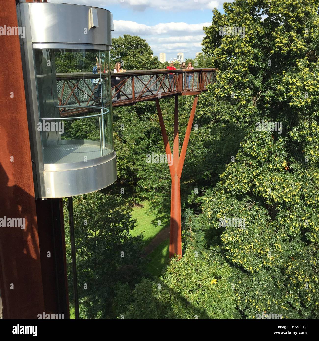 The Treetop Walkway at Kew Gardens, London, September 2015, Pic 43. Stock Photo